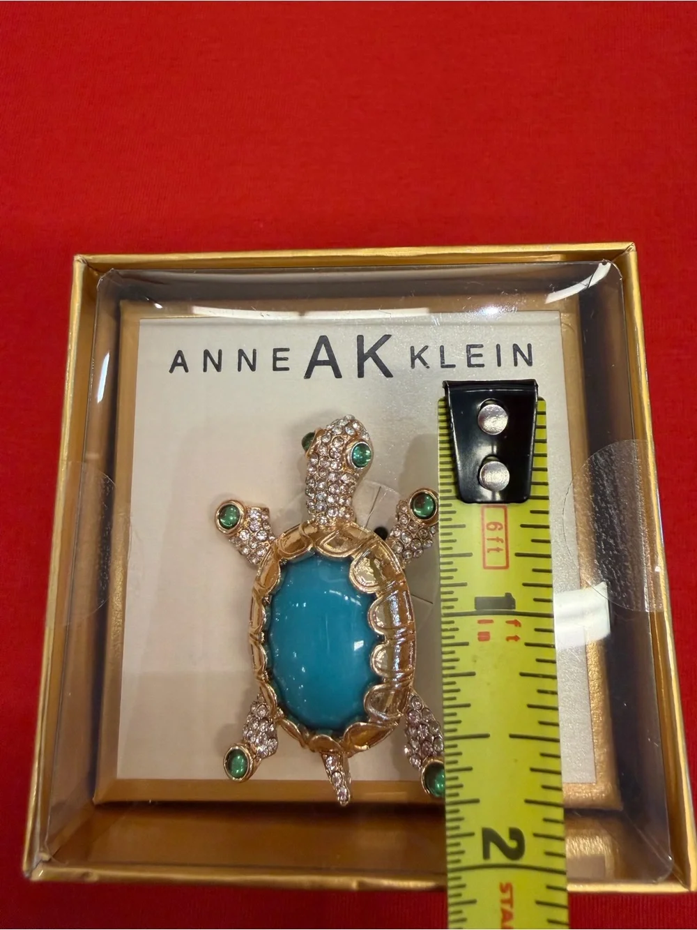 Anne Klein Gold Tone Turtle Brooch New